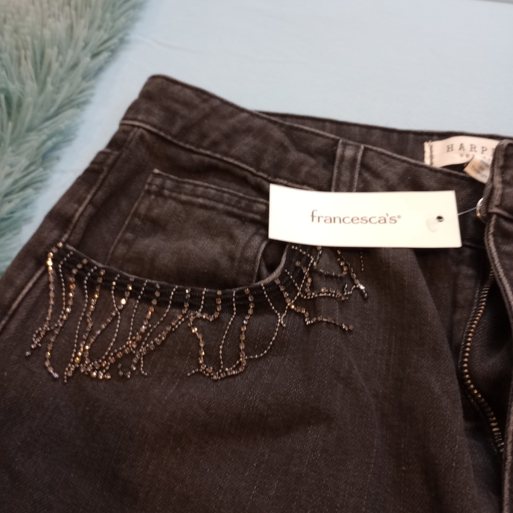 Francesca's Collections Dark Gray Straight Leg Jeans - Picture 2 of 9